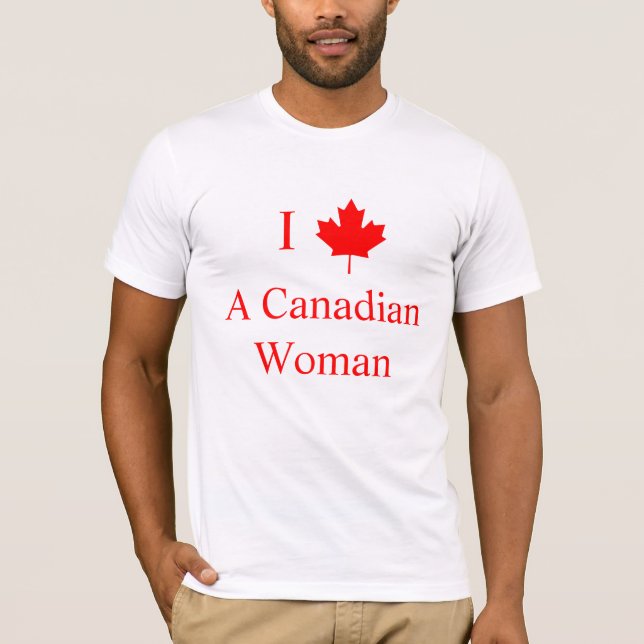 T-shirt J'Aime Une Canadienne (Devant)