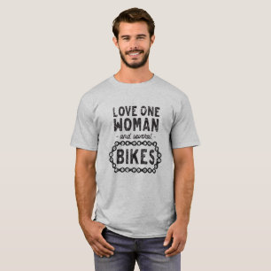 T-shirt J'aime une femme, plusieurs vélos