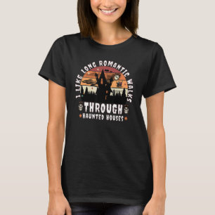 T-shirt J'Aime Une Longue Marche Romantique À Travers Des 