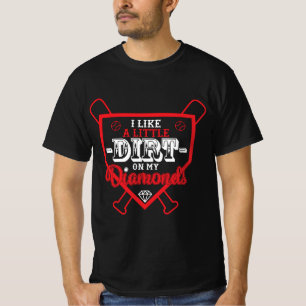 T-shirt J'aime une petite tête sur mon champ de baseball D