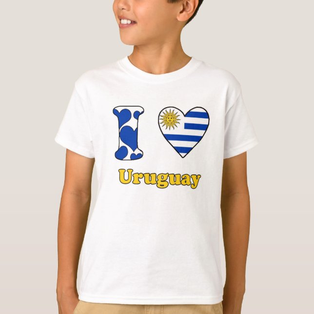T-shirt J'aime Uruguay (Devant)