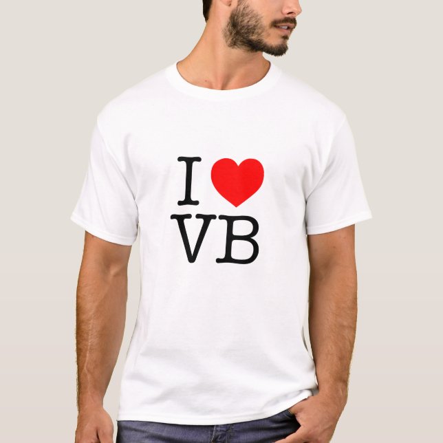 T-shirt J'aime VB Virginia Beach (Devant)
