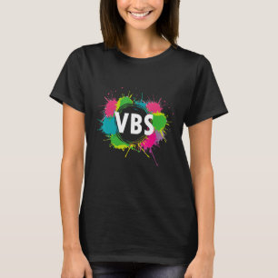 T-shirt J'Aime Vbs Vacance Vacance Bible École Paint Splat