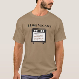 T-shirt J'Aime Vegans Funny Insult Humour anti-Vegan