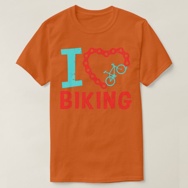 T-shirt J'aime vélo cadeau vélo MTB (Design devant)