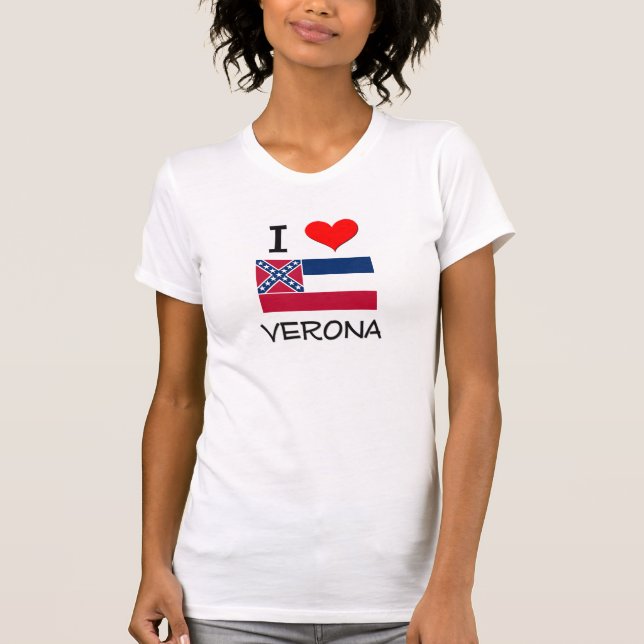 T-shirt J'aime Vérone Mississippi (Devant)