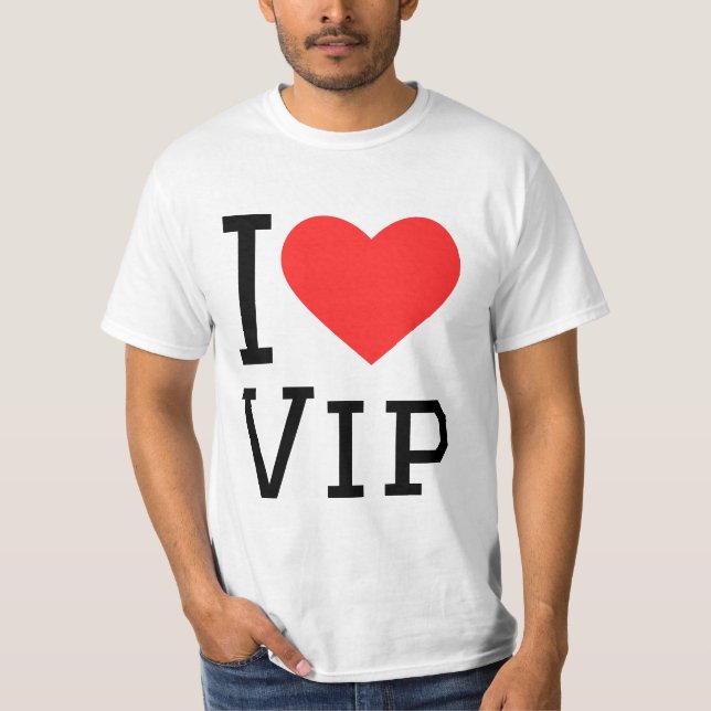T-shirt J'aime vip (Devant)