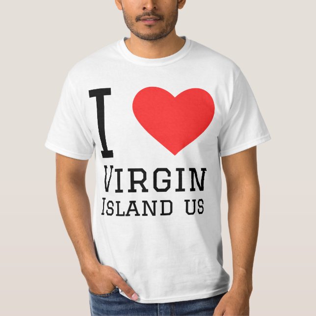 T-shirt J'aime Virgin Islands nous (Devant)