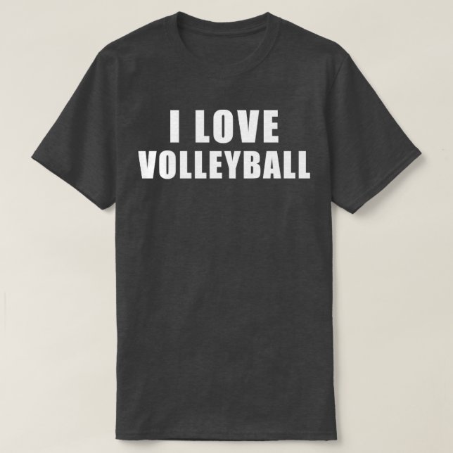 T-shirt J'aime Volleyball sports Cadeau (Design devant)