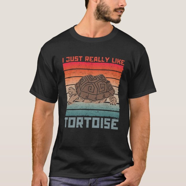 T-shirt J'Aime Vraiment Aimer Tortoise Turtle (Devant)