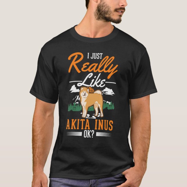 T-shirt J'Aime Vraiment Akita Inus (Devant)