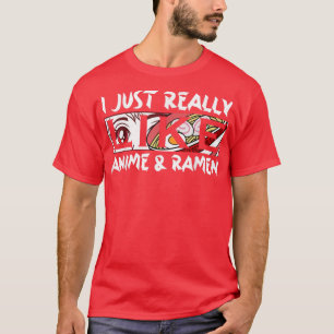 T-shirt J'Aime Vraiment Anime Et Ramen Kawaii Manga444