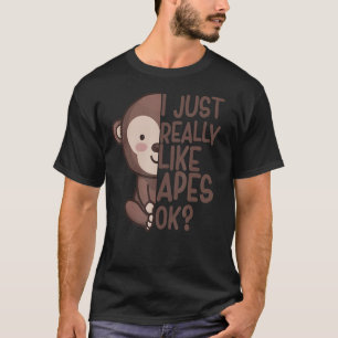 T-shirt J'Aime Vraiment Apes Monkey Apparel Ape Citation F
