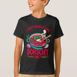 T-shirt J'aime vraiment beaucoup la nourriture russe ukrai
