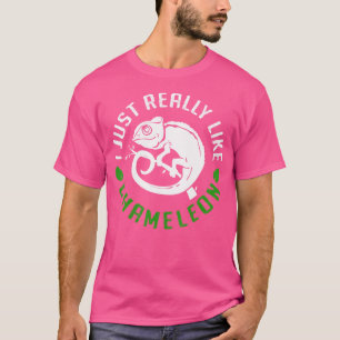 T-shirt J'aime vraiment beaucoup les caméléons
