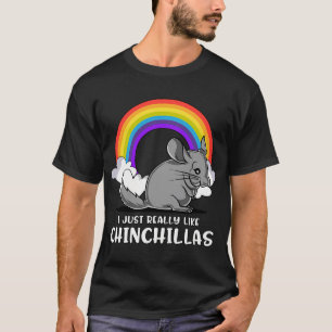 T-shirt J'aime vraiment beaucoup les chinchillas