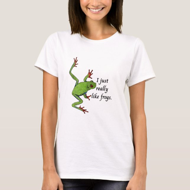 T-shirt J'aime vraiment beaucoup les grenouilles (Devant)