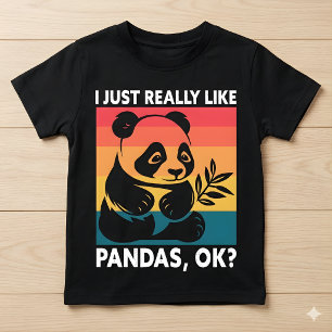 T-shirt J'aime vraiment beaucoup les pandas OK – Joli pand