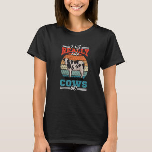 T-shirt J'aime vraiment beaucoup les vaches éleveur de vac