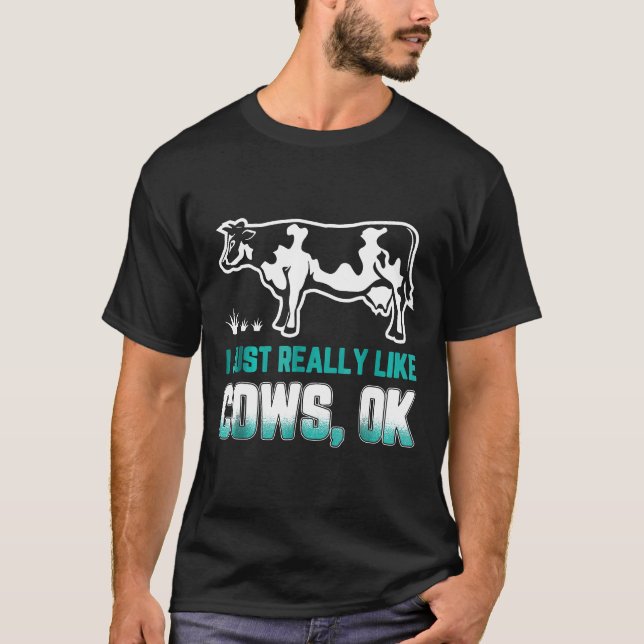 T-shirt J'aime Vraiment Beaucoup Les Vaches Ok (Devant)