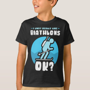 T-shirt J'Aime Vraiment Biathlon Ok Biathlète Sports B