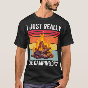 T-shirt J'Aime Vraiment Camping Bon Amour Camping Drôle