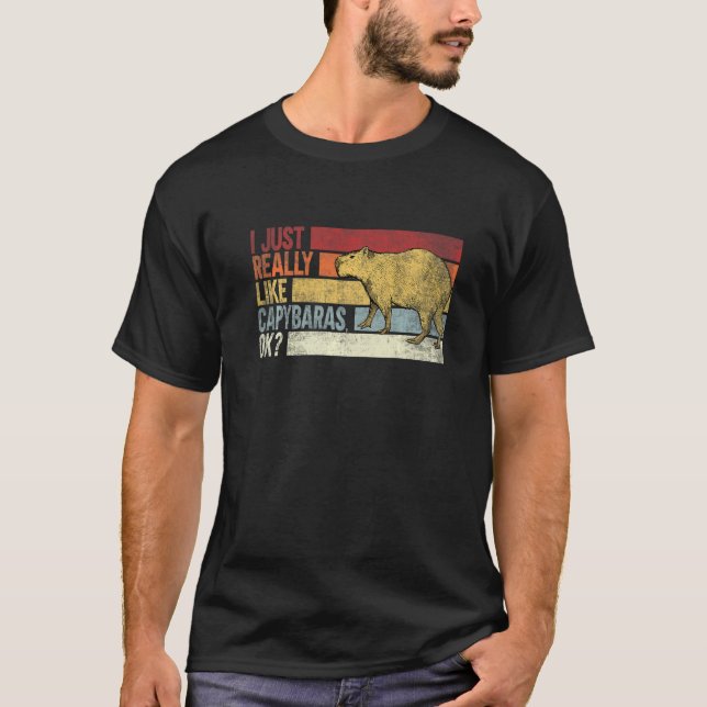 T-shirt J'Aime Vraiment Capybara Ok Capybaras (Devant)