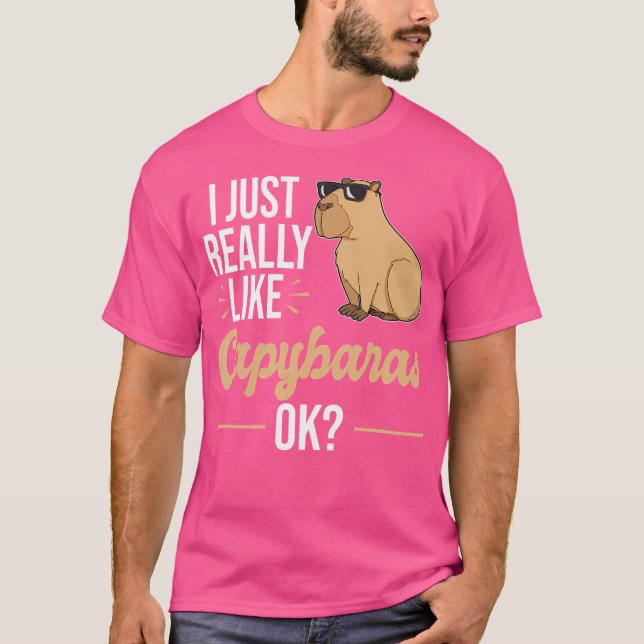T-shirt J'Aime Vraiment Capybaras Capybara (Devant)