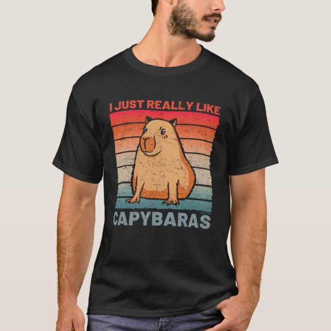 T-shirt J'Aime Vraiment Capybaras Capybara (Devant)
