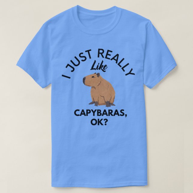 T-shirt J'Aime Vraiment Capybaras Ok (Design devant)