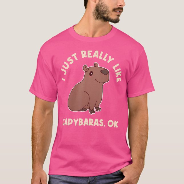 T-shirt J'Aime Vraiment Capybaras Ok (Devant)