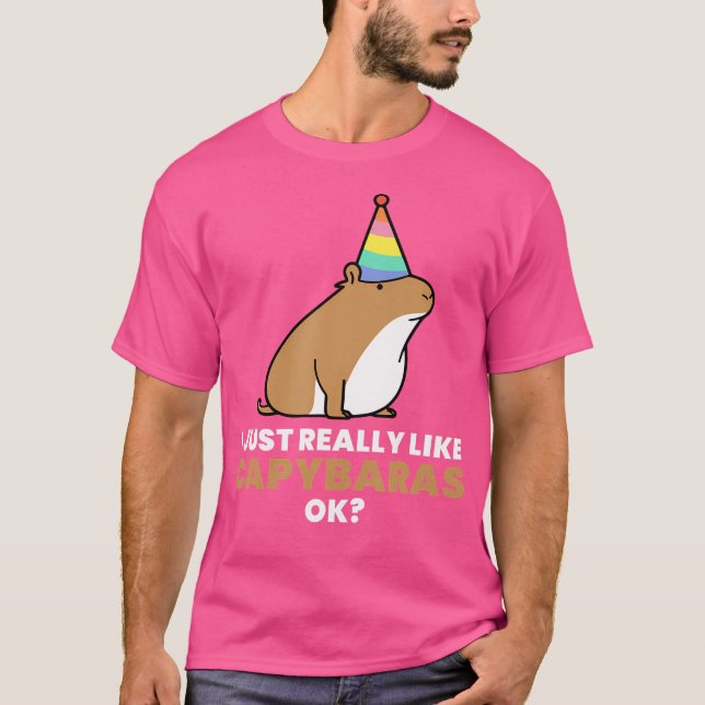 T-shirt J'Aime Vraiment Capybaras Ok (Devant)