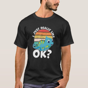 T-shirt J'Aime Vraiment Chameleon Lizard Reptile