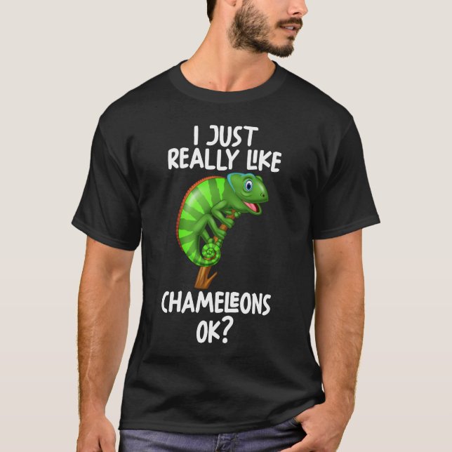 T-shirt J'Aime Vraiment Chameleons Ok (Devant)