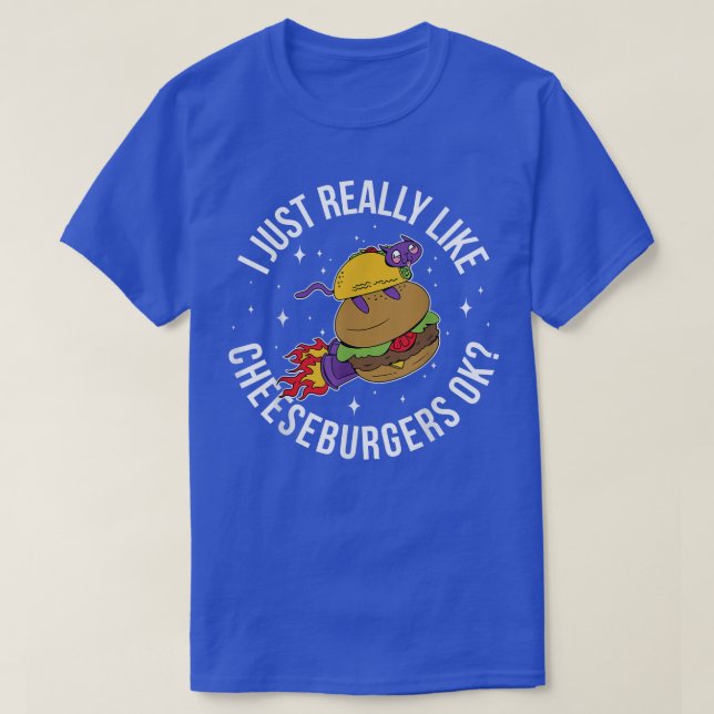 T-shirt J'Aime Vraiment Cheeseburger Ok (Design devant)