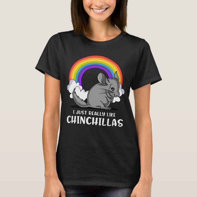 T-shirt J'Aime Vraiment Chinchillas Joli Animal (Devant)