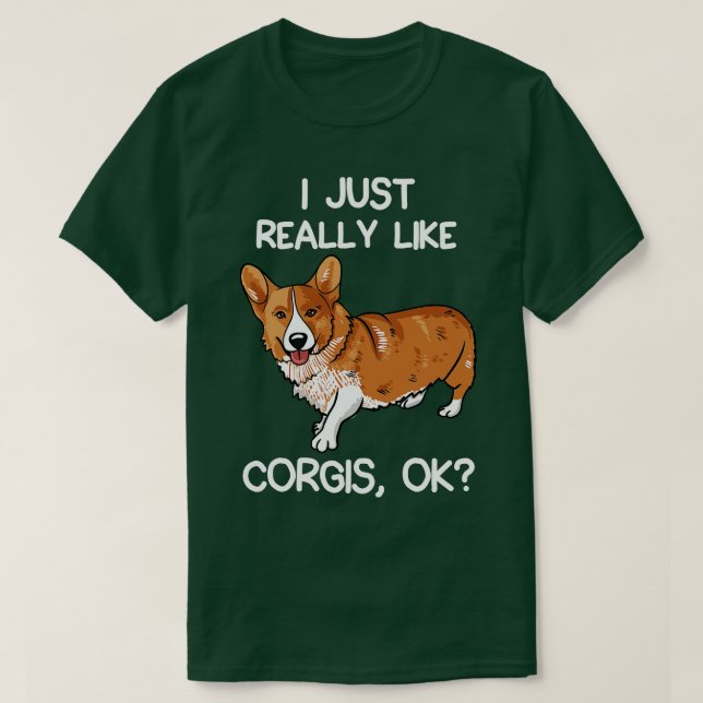T-shirt J'Aime Vraiment Corgis (Design devant)