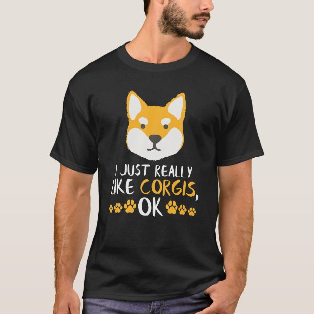 T-shirt J'Aime Vraiment Corgis Corgi Dons Chift Drôle Do (Devant)