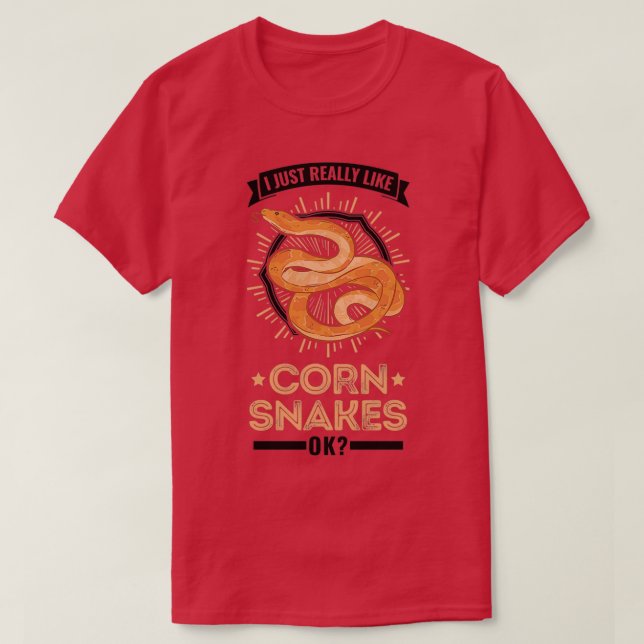 T-shirt J'Aime Vraiment Corn Snakes Ok Snake (Design devant)
