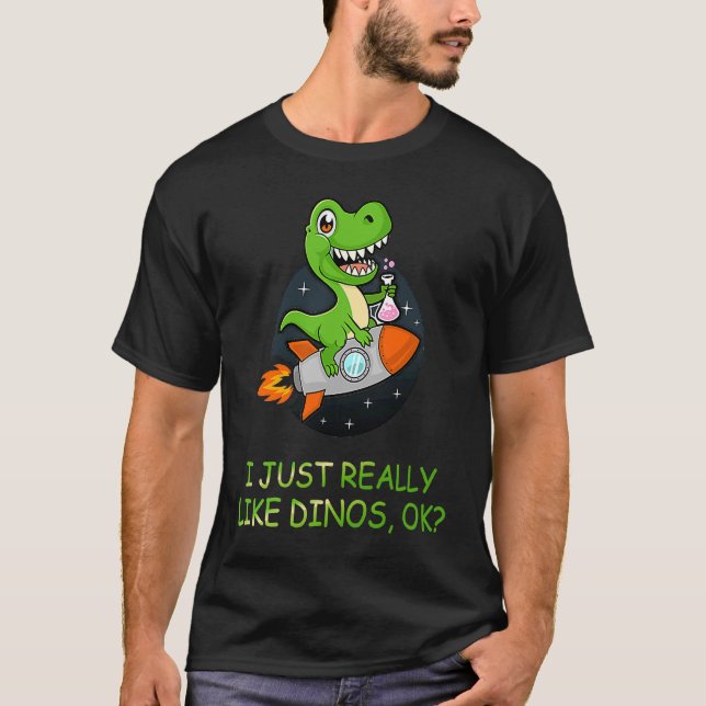 T-shirt J'Aime Vraiment Dinos OK Raptor (Devant)