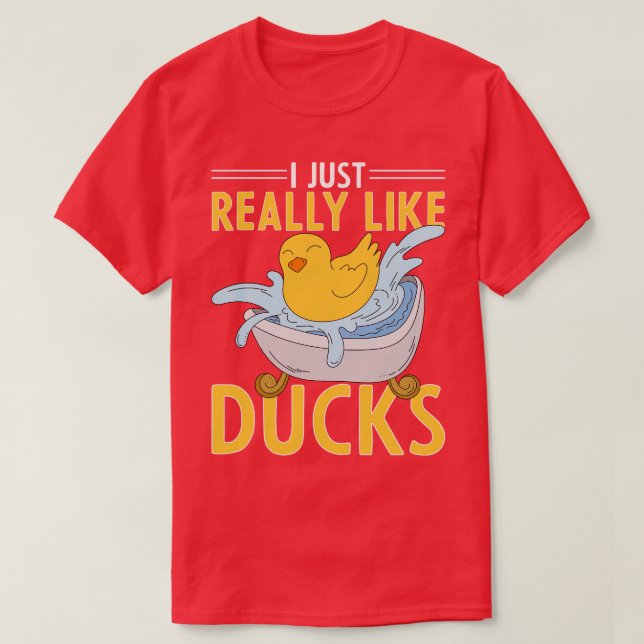 T-shirt J'Aime Vraiment Duckling Bath Toy Duckling (Design devant)