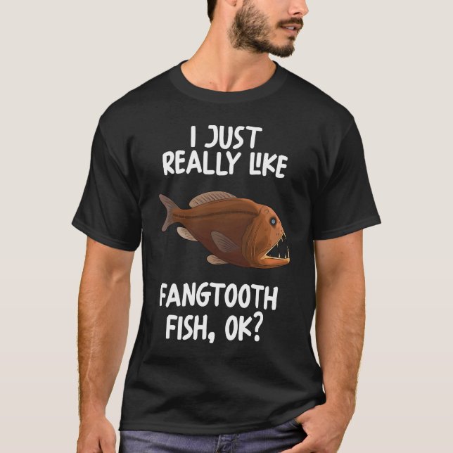 T-shirt J'Aime Vraiment Fangtooth Fish Ok (Devant)