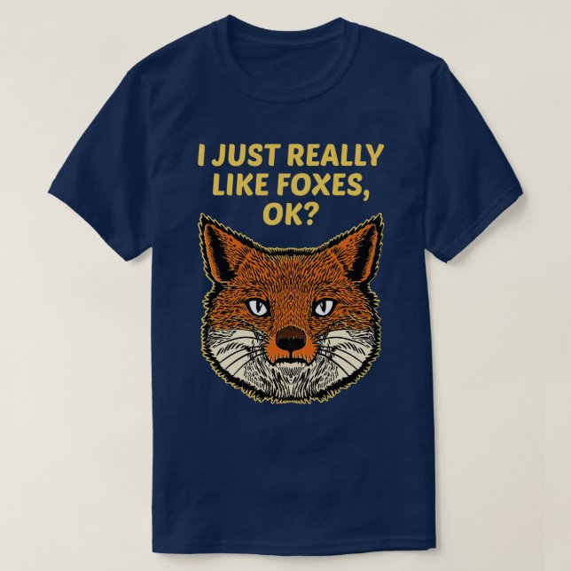 T-shirt J'Aime Vraiment Foxes Ok (Design devant)