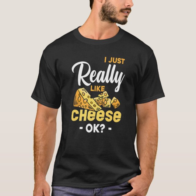 T-shirt J'Aime Vraiment Fromage Ok Snack Fromage Foody (Devant)