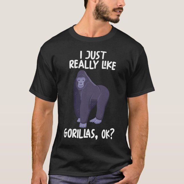 T-shirt J'Aime Vraiment Gorillas Ok (Devant)