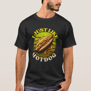 T-shirt j'aime vraiment hot dog