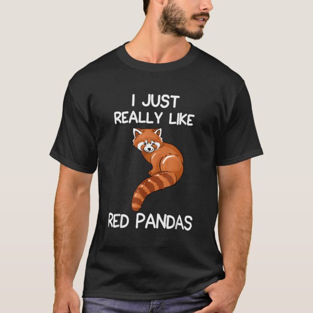 T-shirt J'Aime Vraiment La Citation Red Pandas Red Panda (Devant)