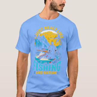 T-shirt J'aime vraiment la pêche et la nature 1