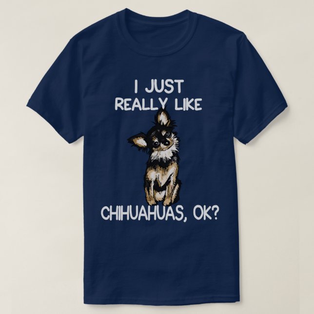 T-shirt J'Aime Vraiment Le Chihuahuas (Design devant)