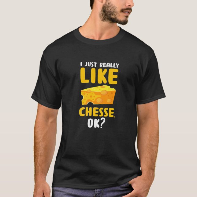 T-shirt J'Aime Vraiment Le Fromage D'Accord ? Amusant jeu  (Devant)